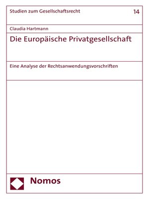 cover image of Die Europäische Privatgesellschaft